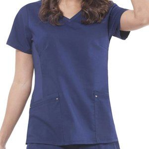 Purple Label Women's Juliet Yoga Scrub Top | Navy